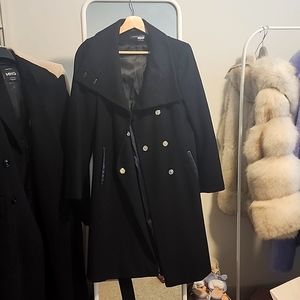 French Connection Black Wool Coat